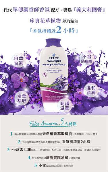 義大利翡翠藍Felce Azzurra香水沐浴乳