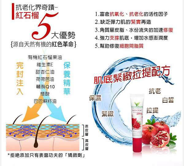 CosNature有機紅石榴緊緻拉提眼霜