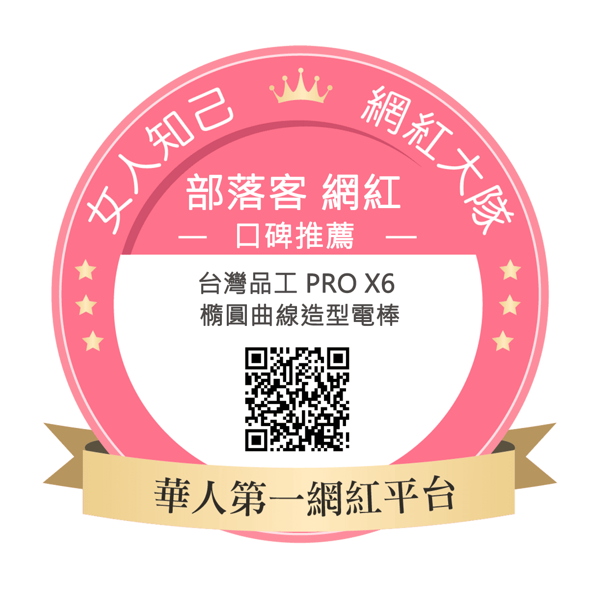 Pingo 台灣品工 PRO X6 橢圓曲線造型電棒