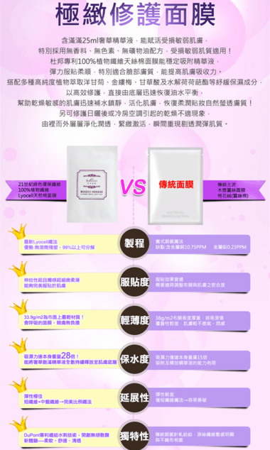 極緻修護面膜 VS 傳統面膜