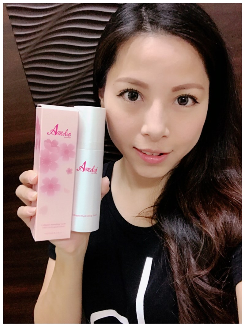 女人知己試用大隊,口碑行銷,Amelia櫻花膠原潤澤晶露,Amelia,櫻花膠原潤澤晶露,膠原蛋白胜肽,日本八重櫻花瓣萃取,荔枝種子萃取,使肌膚透亮嫩白,協助後續保養吸收