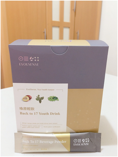 女人知己試用大隊,口碑行銷,部落客行銷,Evolsense璦研司  喚原輕飲Back to 17 Youth drink,Evolsense璦研司 喚原輕飲,添加非洲芒果籽（輕盈）,綠咖啡豆+柑橘瓜拿納（燃燒）,仙人掌萃取（分解）,金針菇萃取（淨空）,白腎豆（攔截）,吃貨速攻配方,便利,順暢,快速,多國官方認證及獎項，專利製成好安心,直接撕開食用或加入100ml冷水沖泡飲用